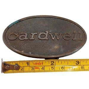 Cardwell Trucking Belt Buckle Motor Oil Lubricant Diesel Fuel Advertising Promo